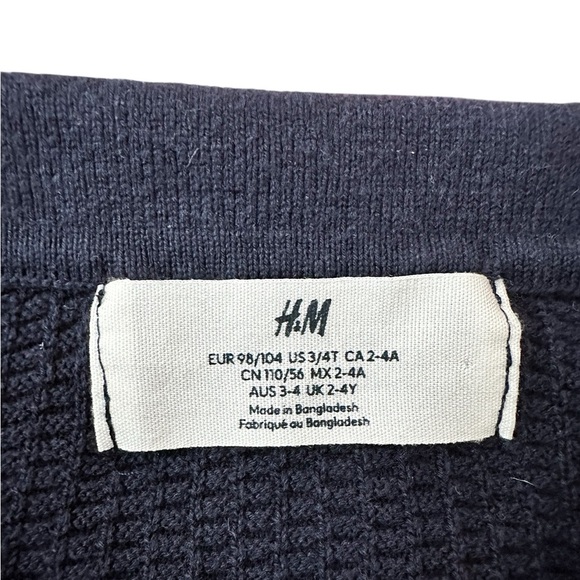 H&M | Navy Half-Zip Polo Sweater (4T) - Picture 5 of 7